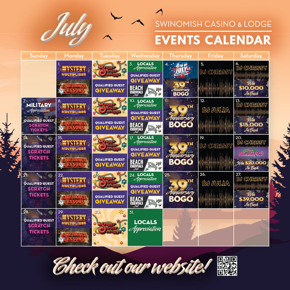 July Events Calendar