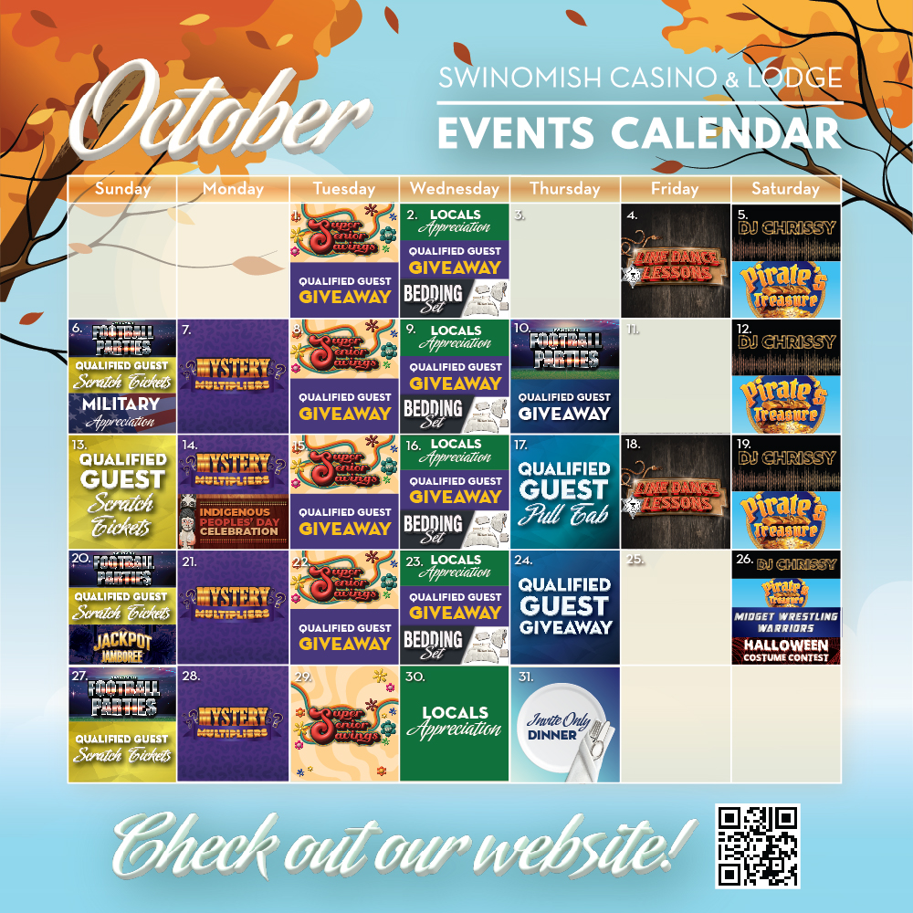 October Events Calendar