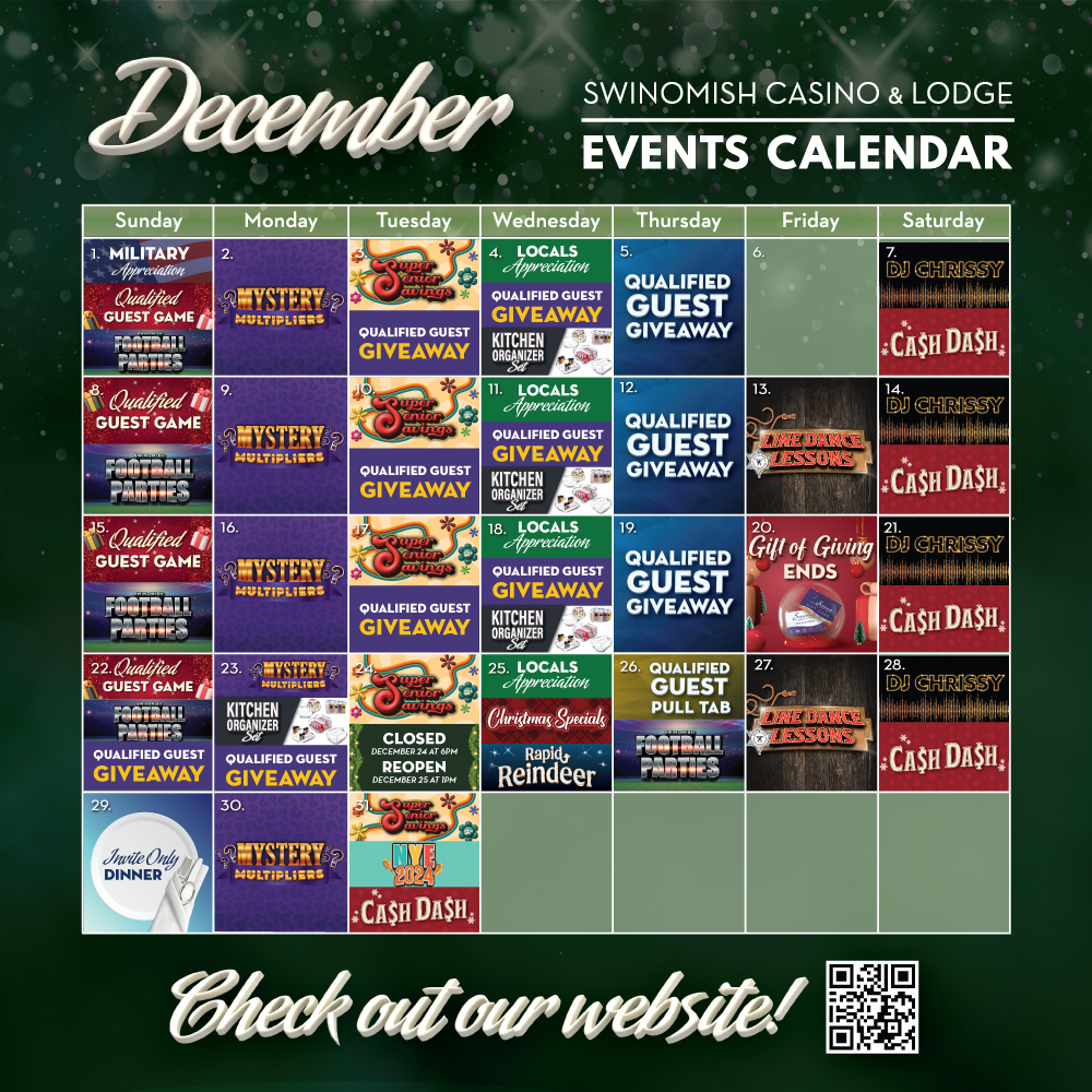 December Events Calendar