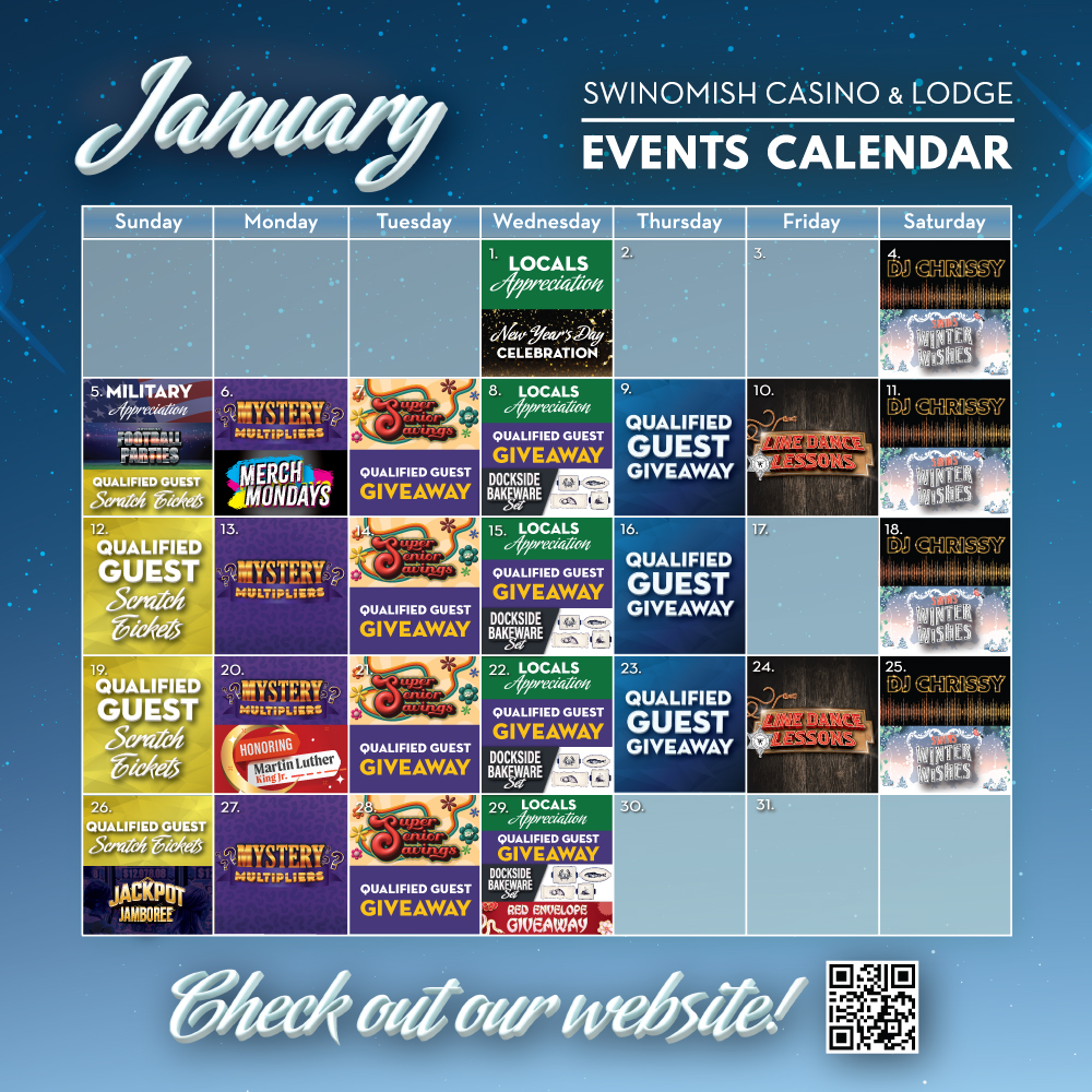 January Events Calendar