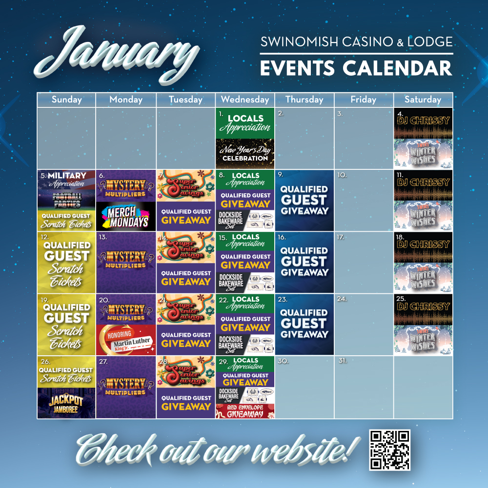 January Events Calendar